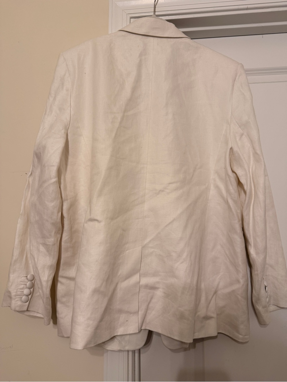 Banana Republic Off-White Single-Button Linen Blazer - Picture 4 of 4